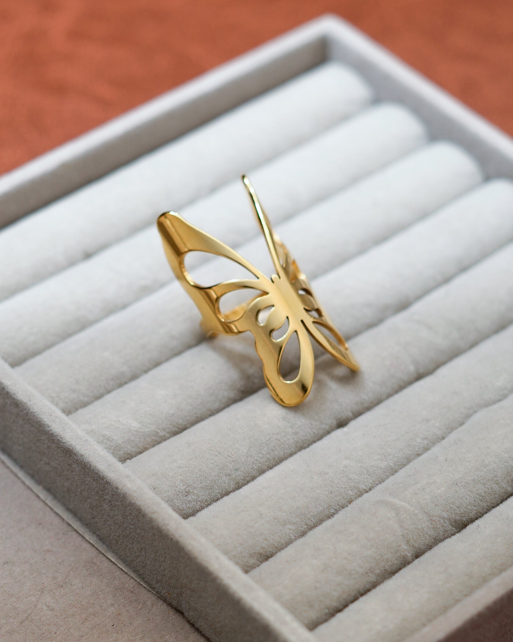 Butterfly 18K Gold Plated Ring