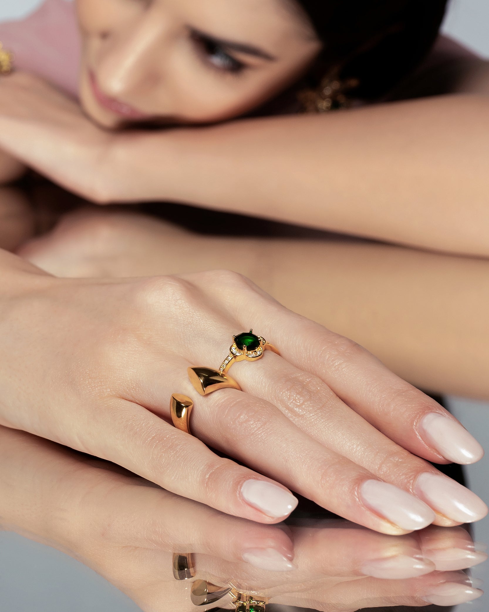 Open End 18K Gold Plated Ring