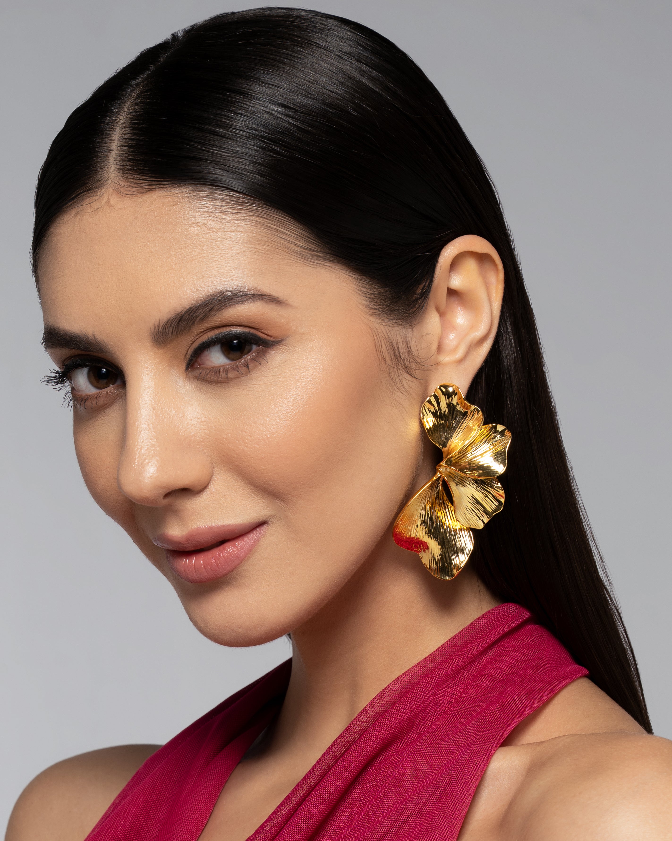 Aurora Bloom 22K Gold Plated Earrings