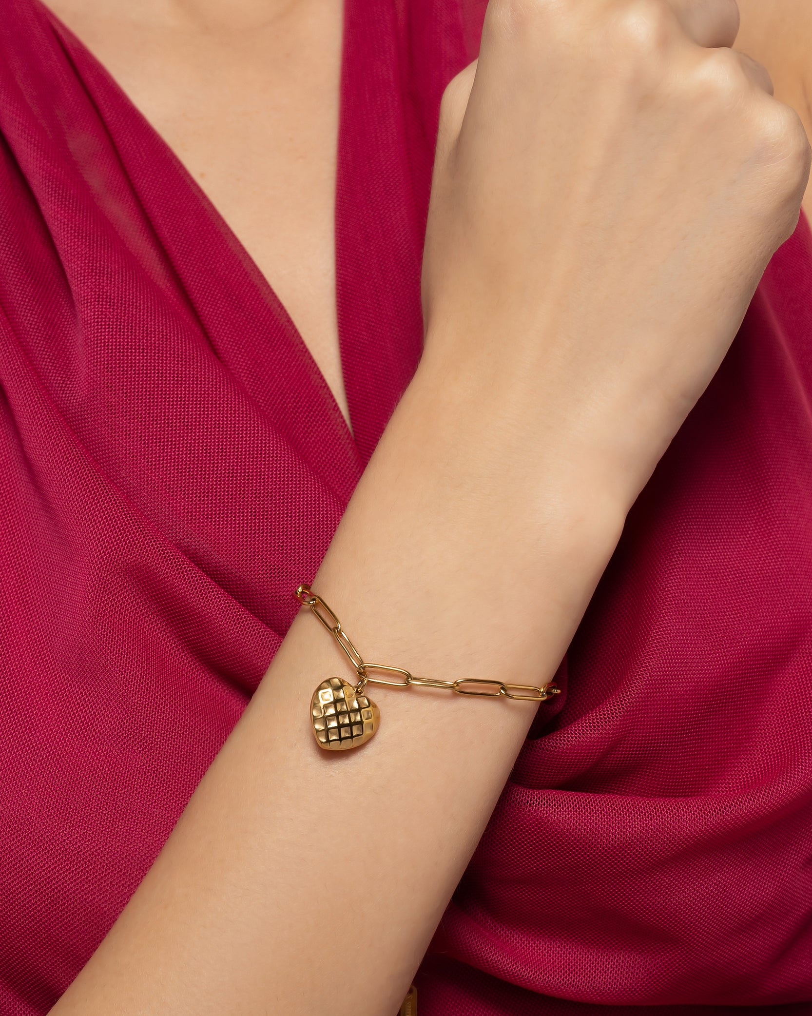 Grid of Love 18K Gold Plated Bracelet