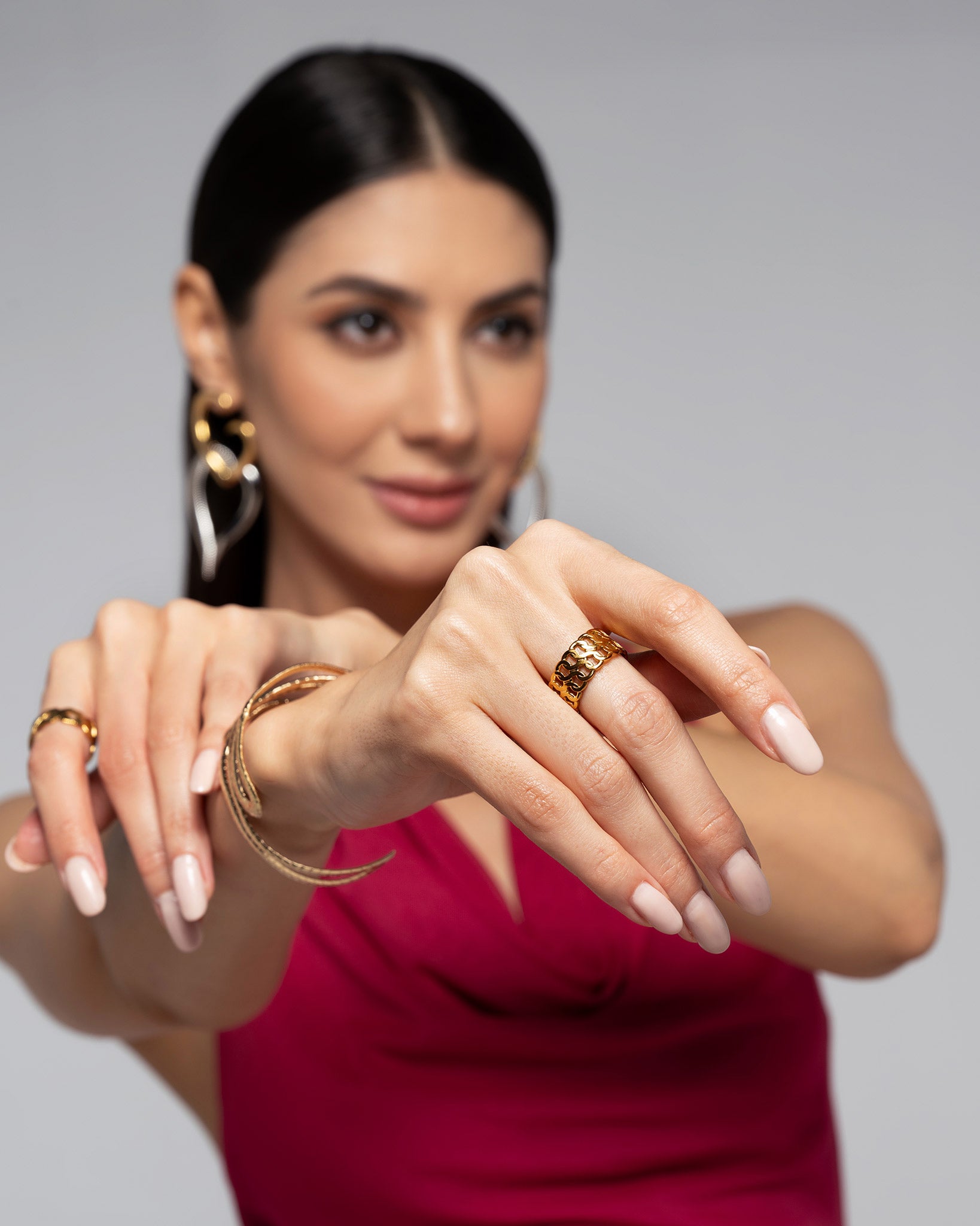 Gold Link 18K Gold Plated Ring