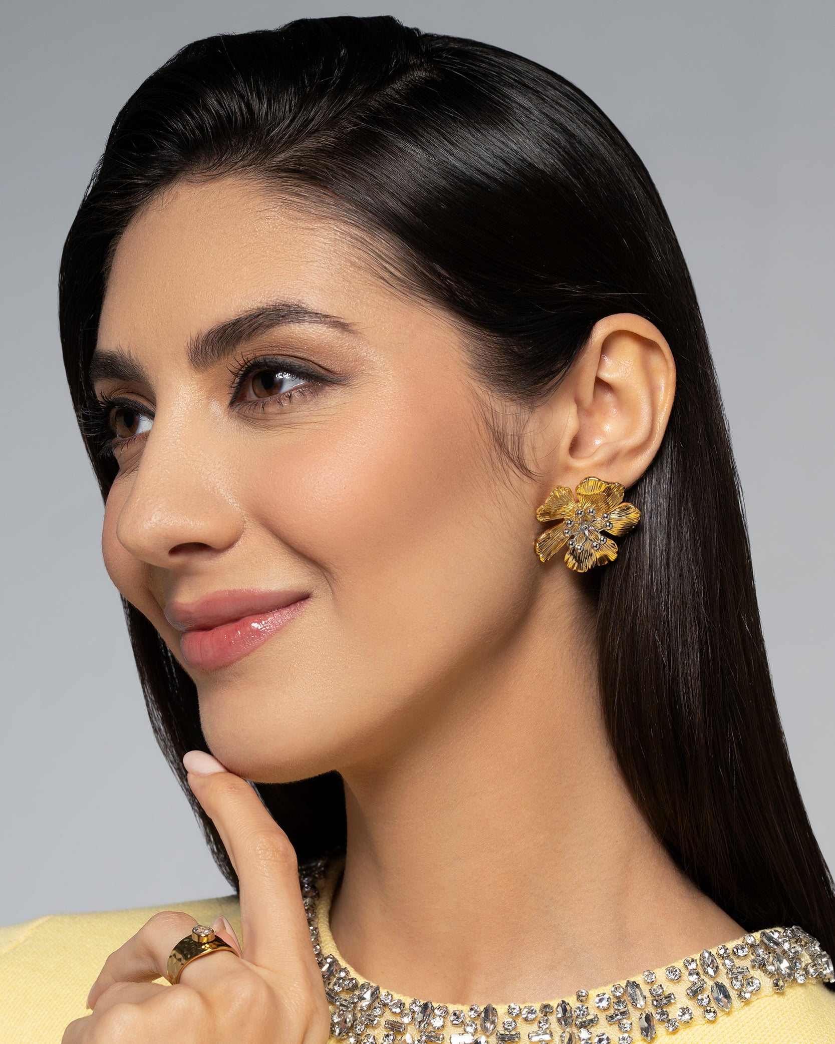 Golden Bloom 22K Gold Plated Earrings
