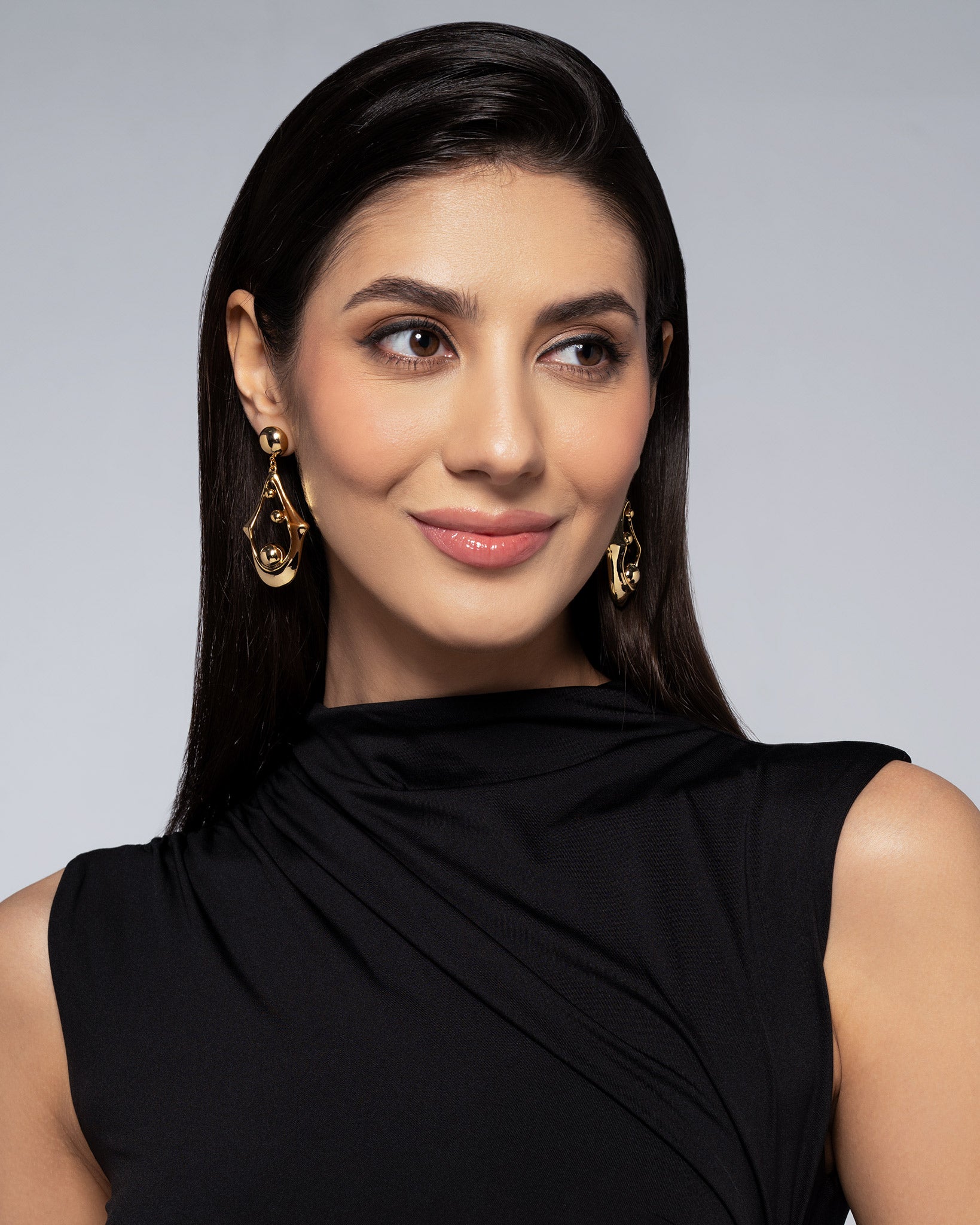 Solar Drip 22K Gold Plated Earrings