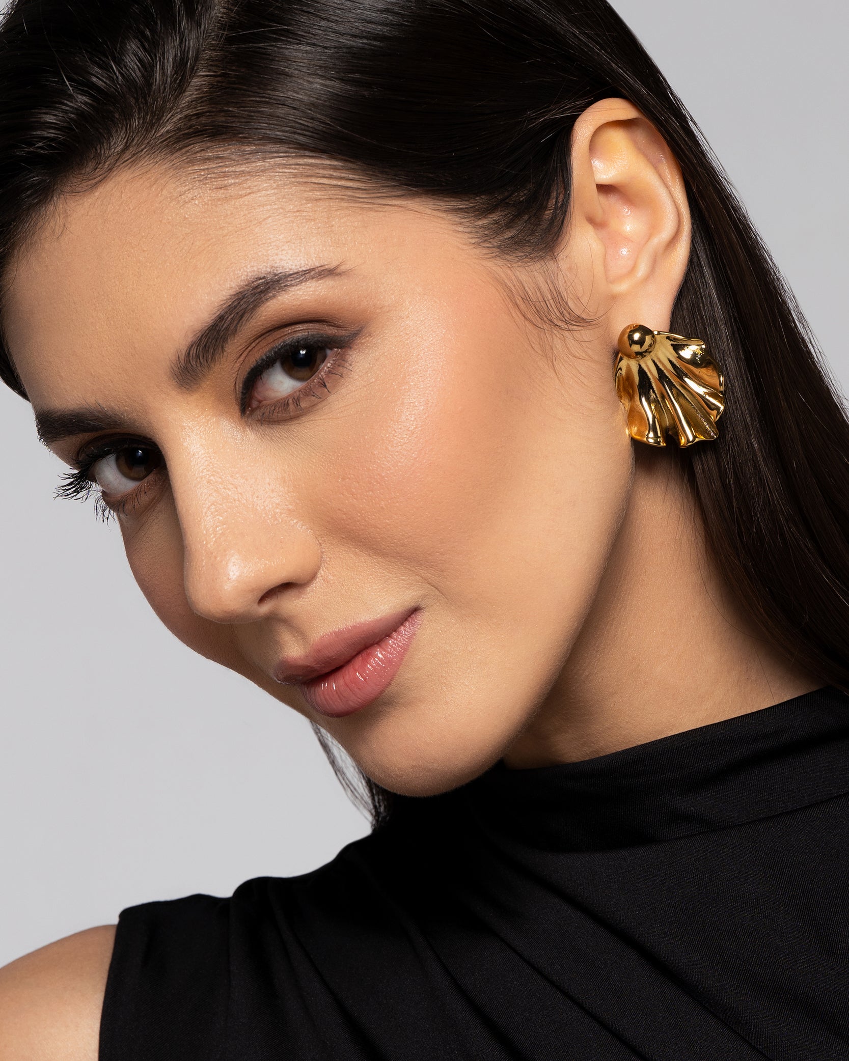 Auric Veil 18K Gold Plated Earrings