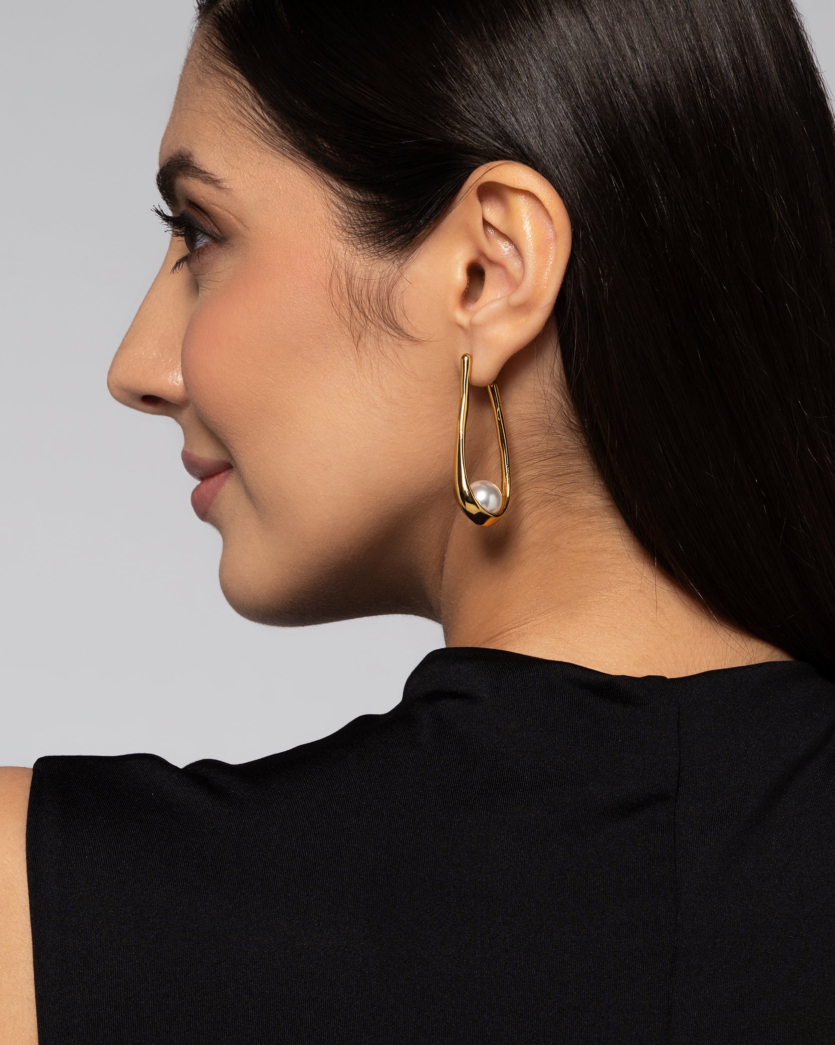 Pearl Drop 18K Gold Plated Earrings