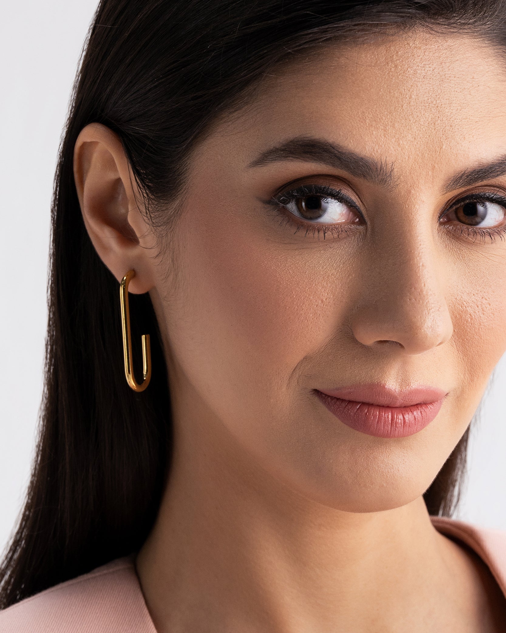 Bold Bend 18K Gold Plated Earrings