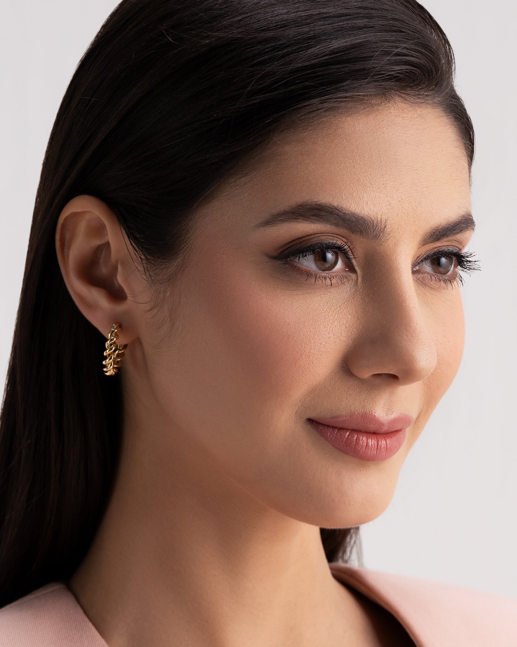 Twisted Rope 18K Gold Plated Earrings