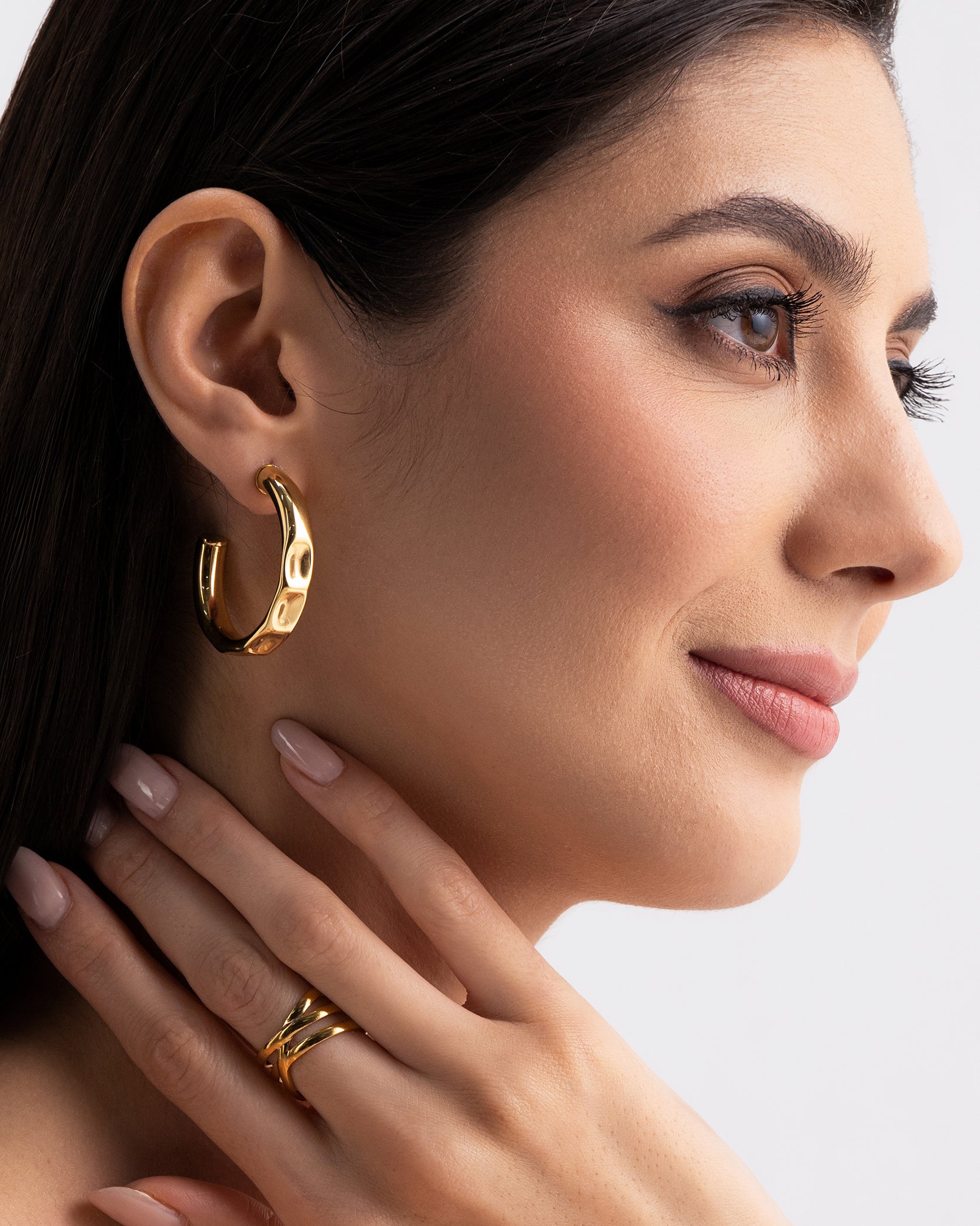 Bold Wave 18K Gold Plated Earrings