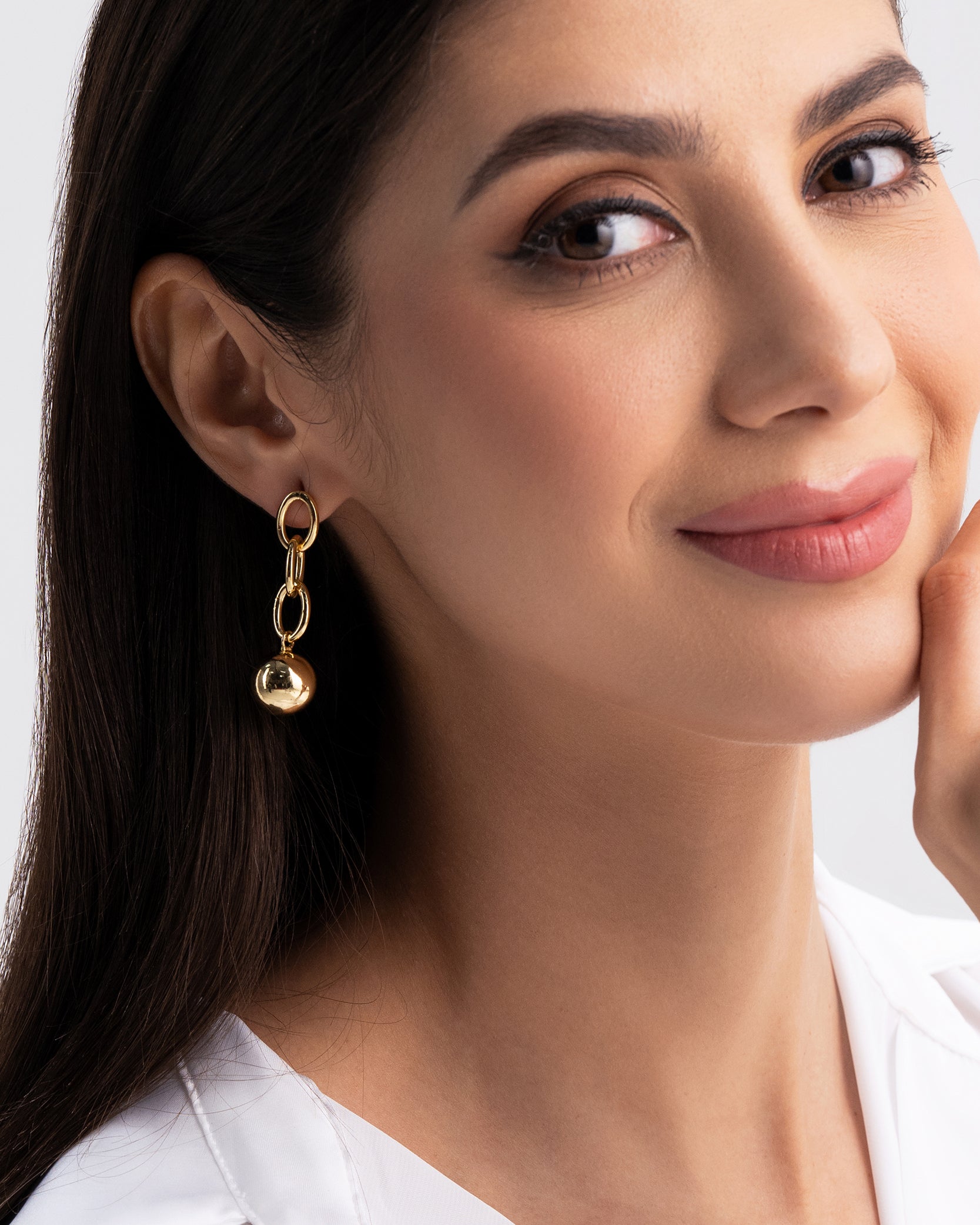 Chain Drop 18K Gold Plated Earrings