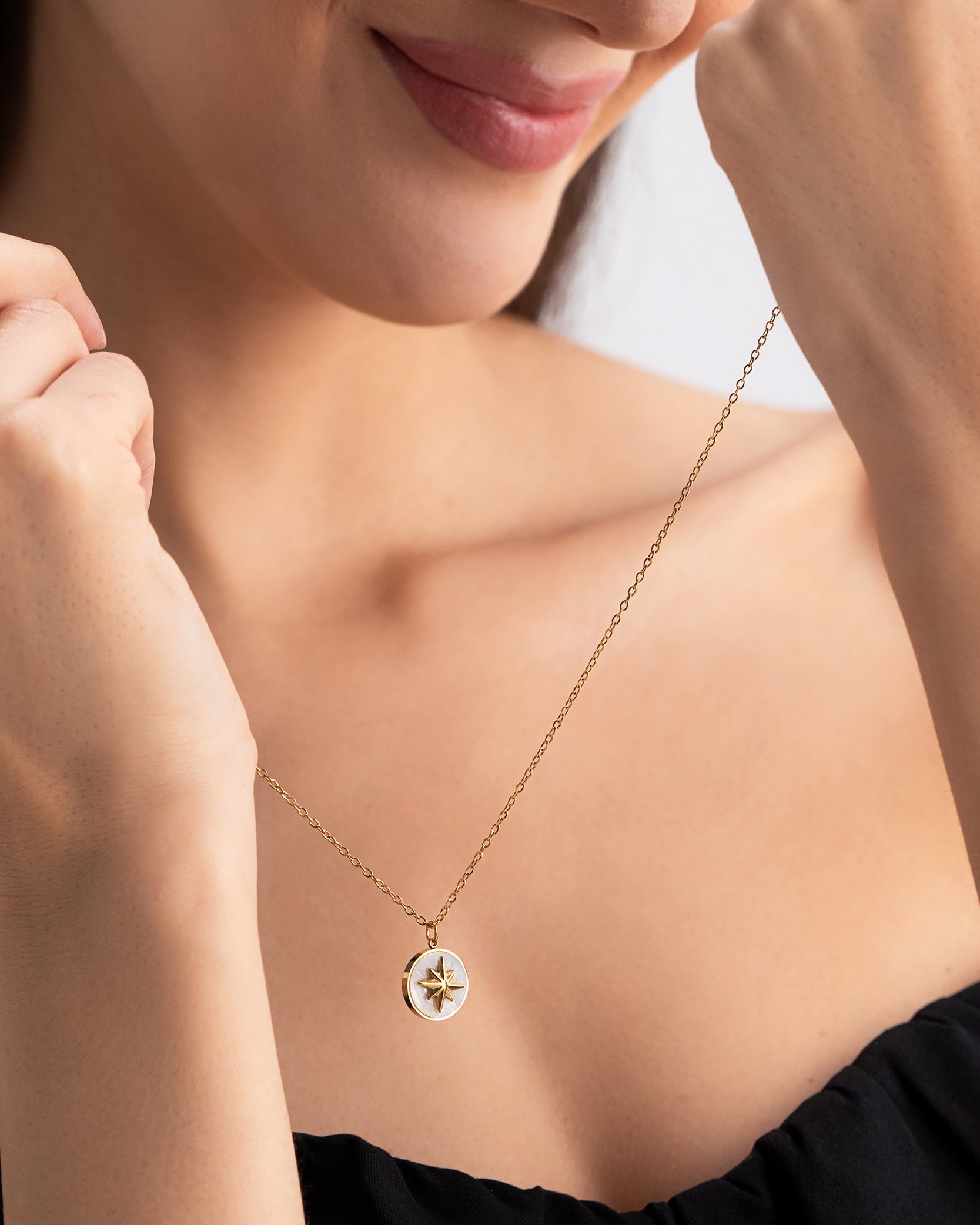 Solara Pendant 18K Gold Plated Necklace