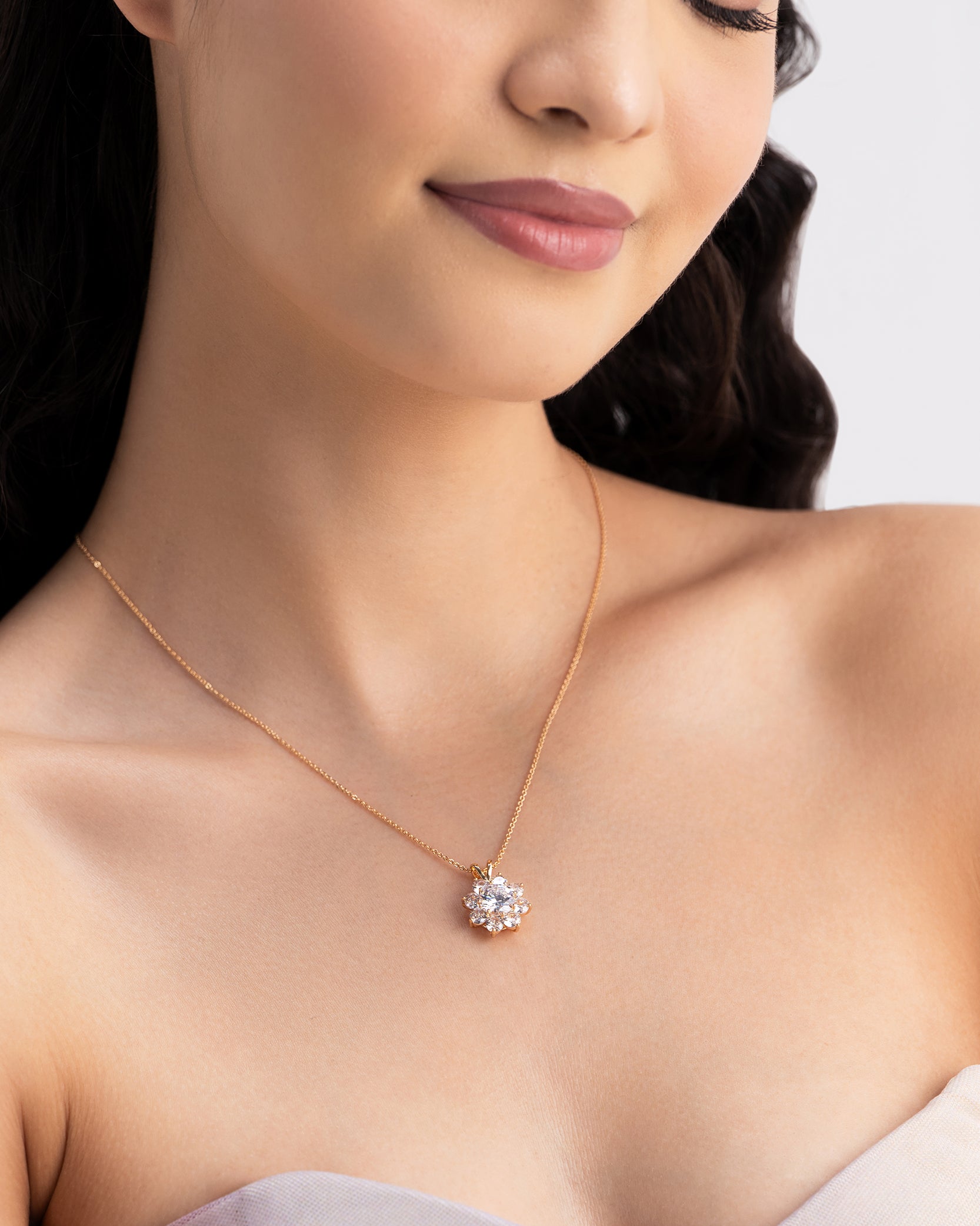 Classic Flora 18K Gold Plated Necklace
