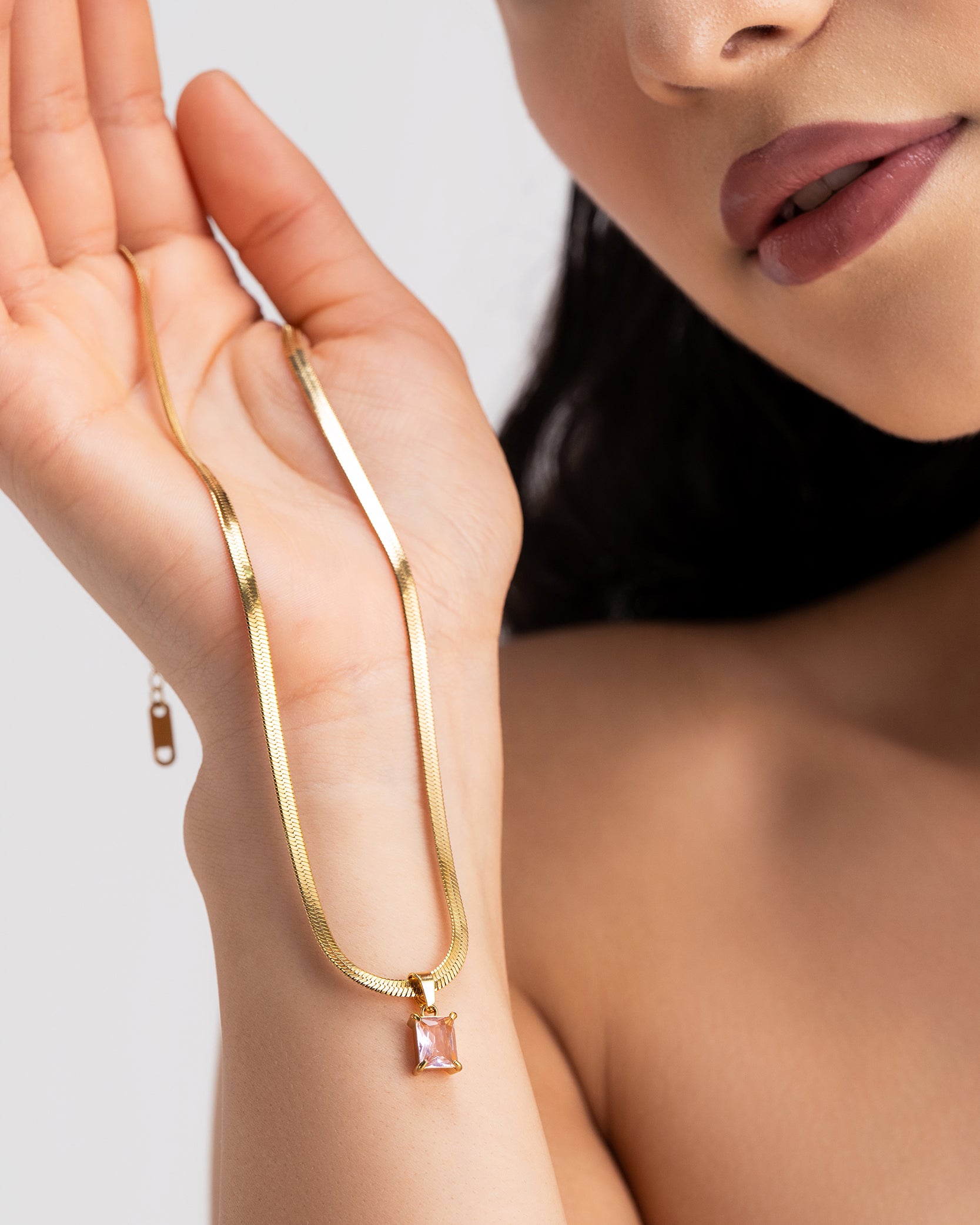 Aurora Pink 18K Gold Plated Necklace