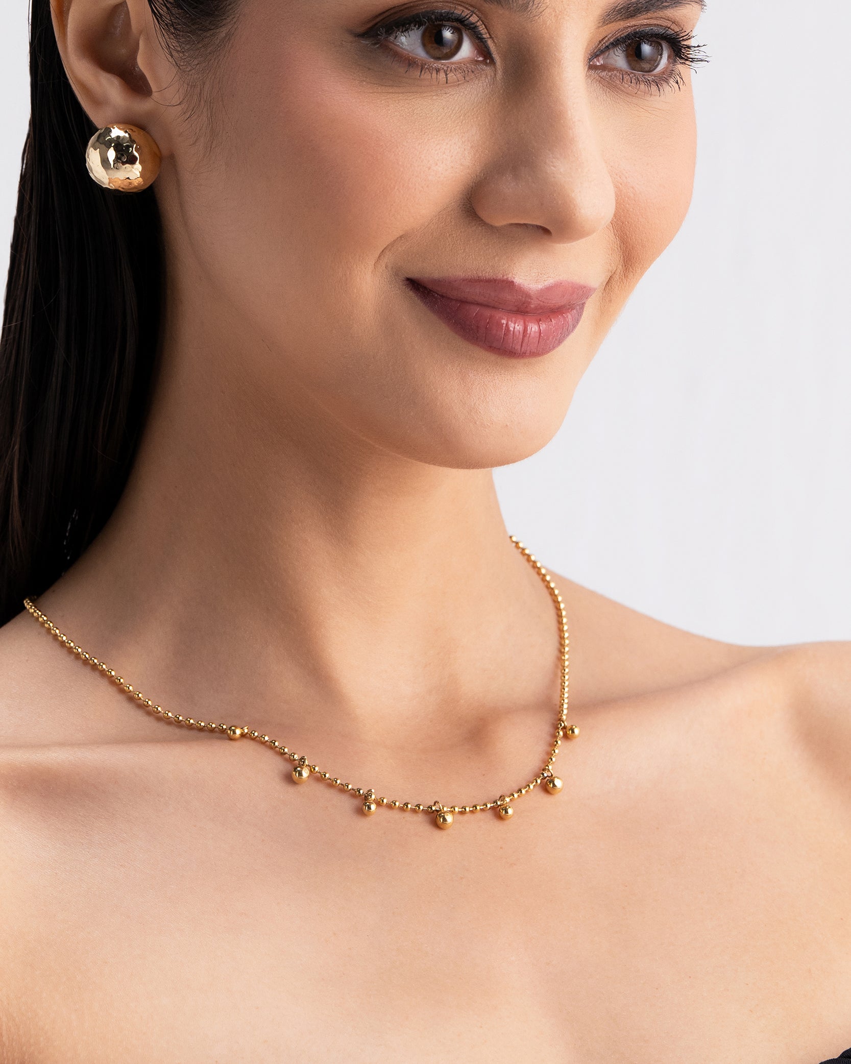Lustre Dots 18K Gold Plated Necklace