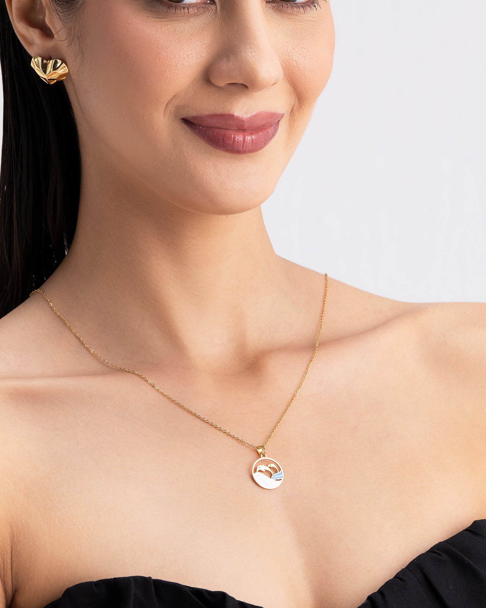 Tide Whirl 18K Gold Plated Necklace