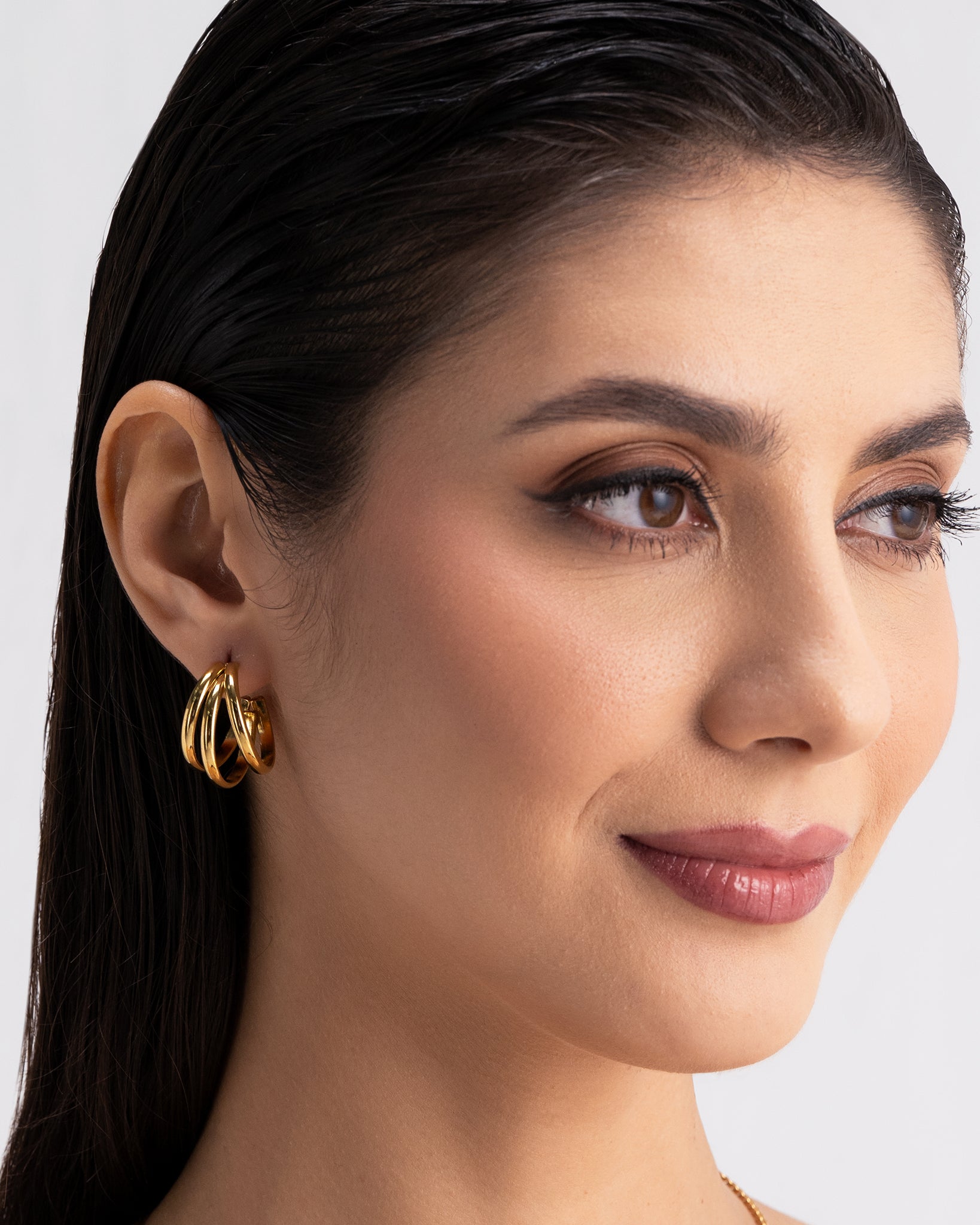 Golden Trio 18K Gold Plated Earrings