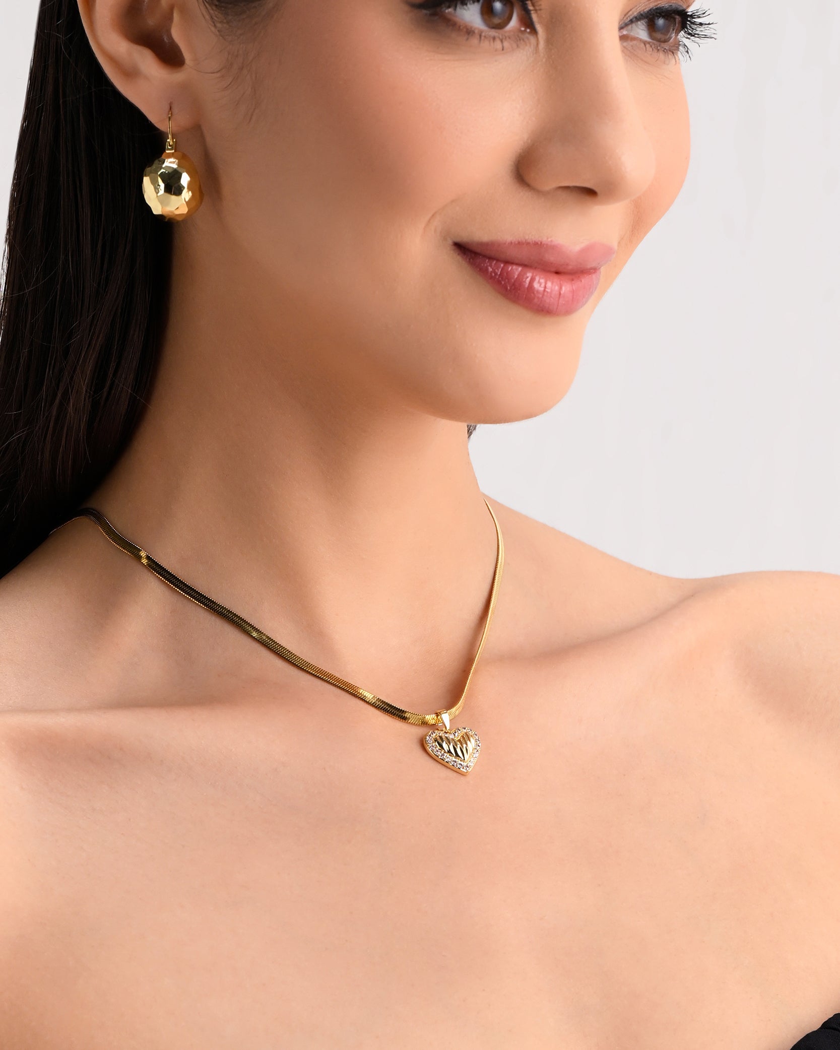 Angelique Heart 18K Gold Plated Necklace