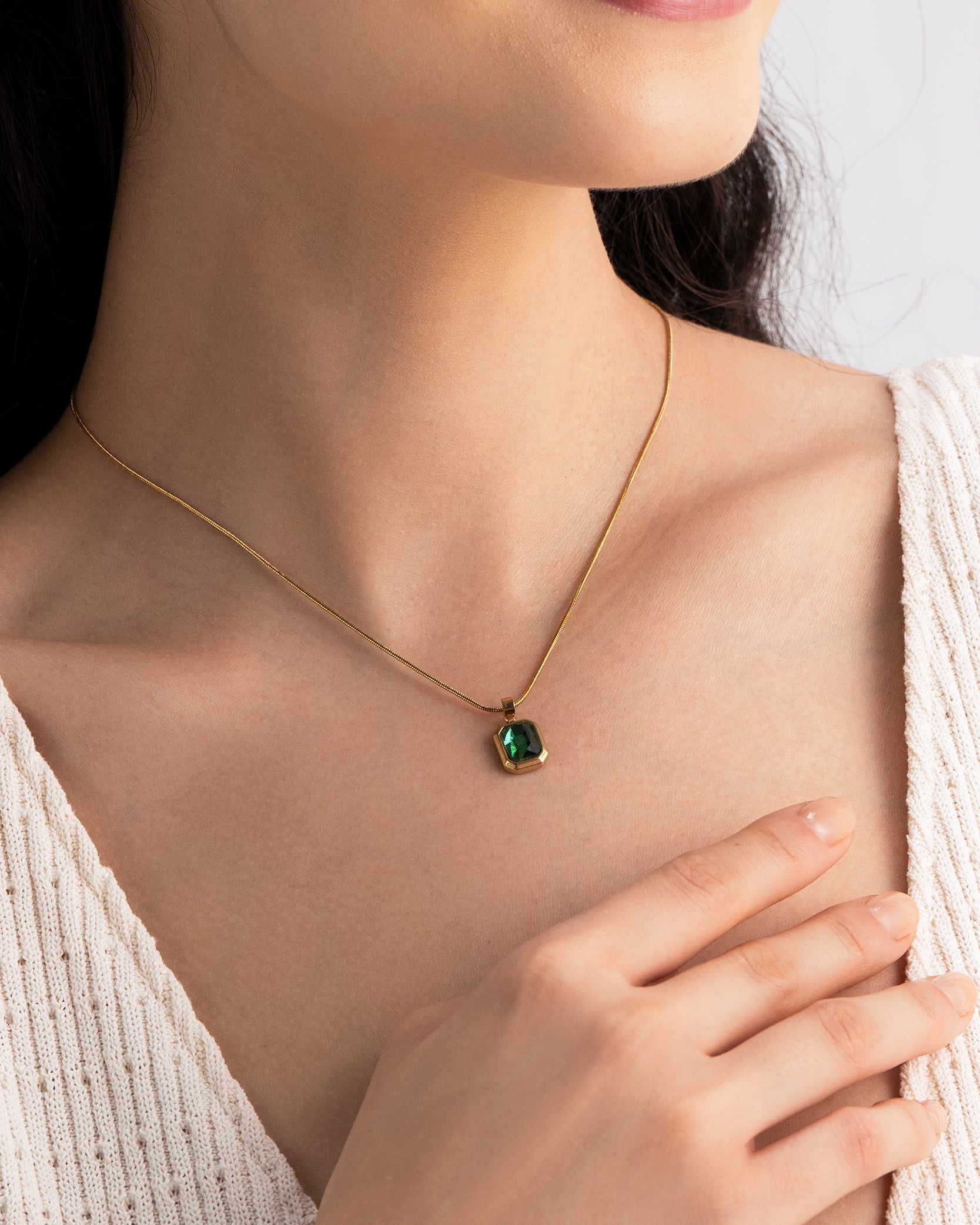 Emerald Vault 18K Gold Plated Necklace