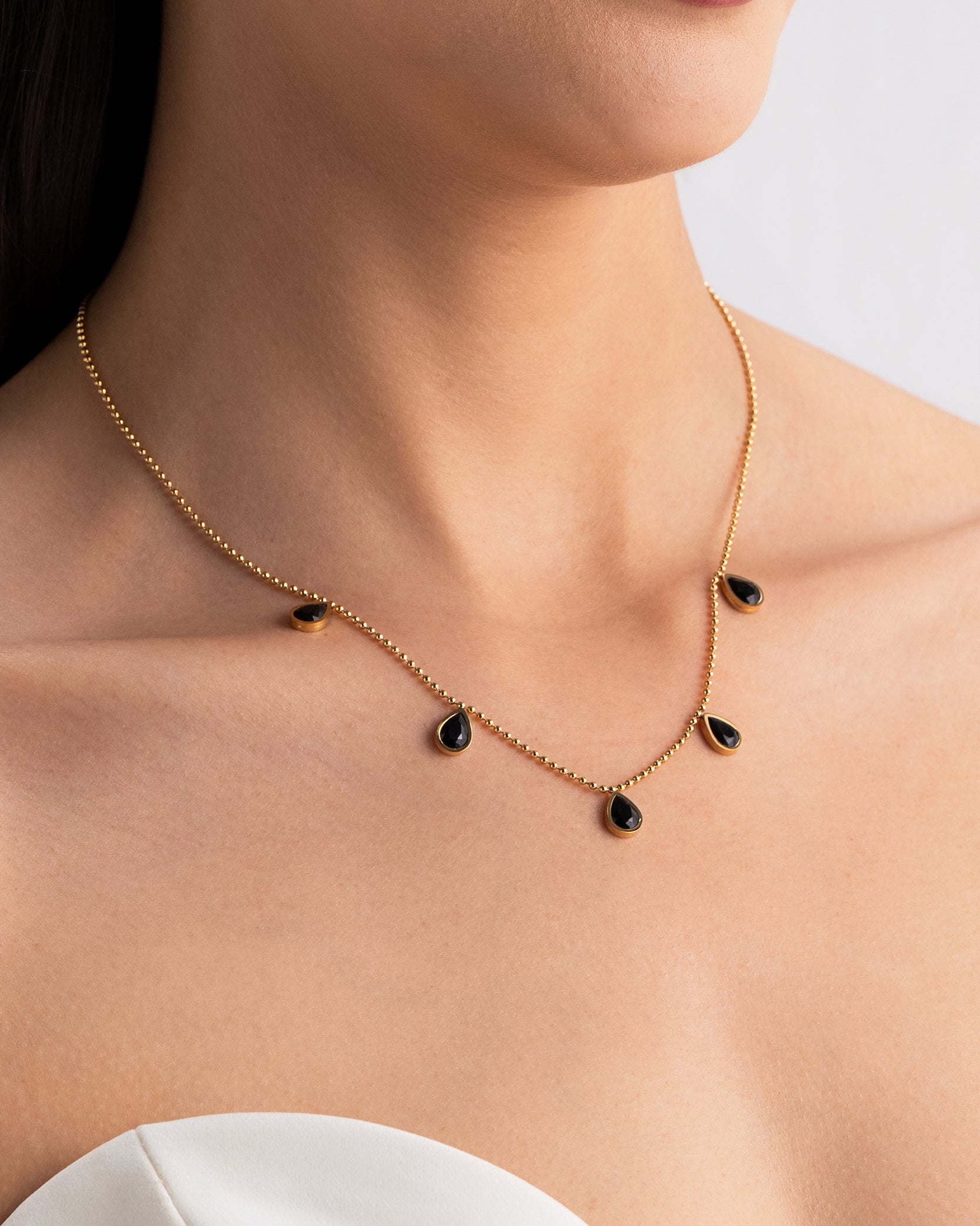Noir Dew 18K Gold Plated Necklace