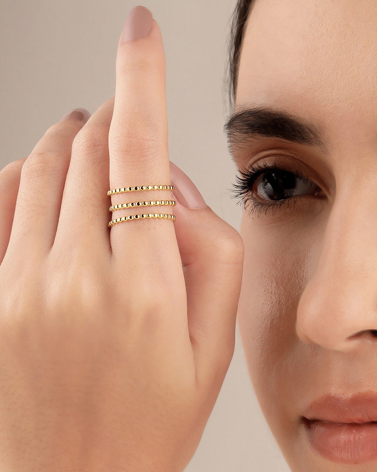 Trio Bond 18K Gold Plated Ring