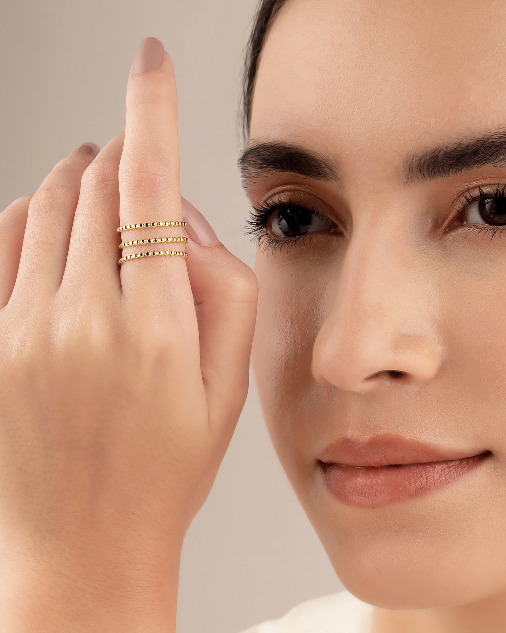 Trio Bond 18K Gold Plated Ring